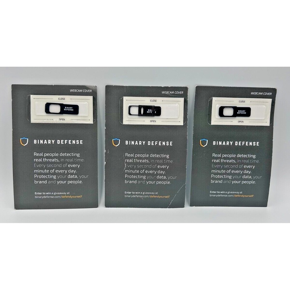 NEW Web Cam Covers 3 Pack - BLACK for Laptop, Tablet‎ and Smartphone SEALED